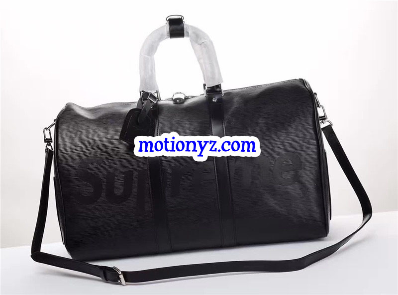 Supreme Black Duffel Travel Bag